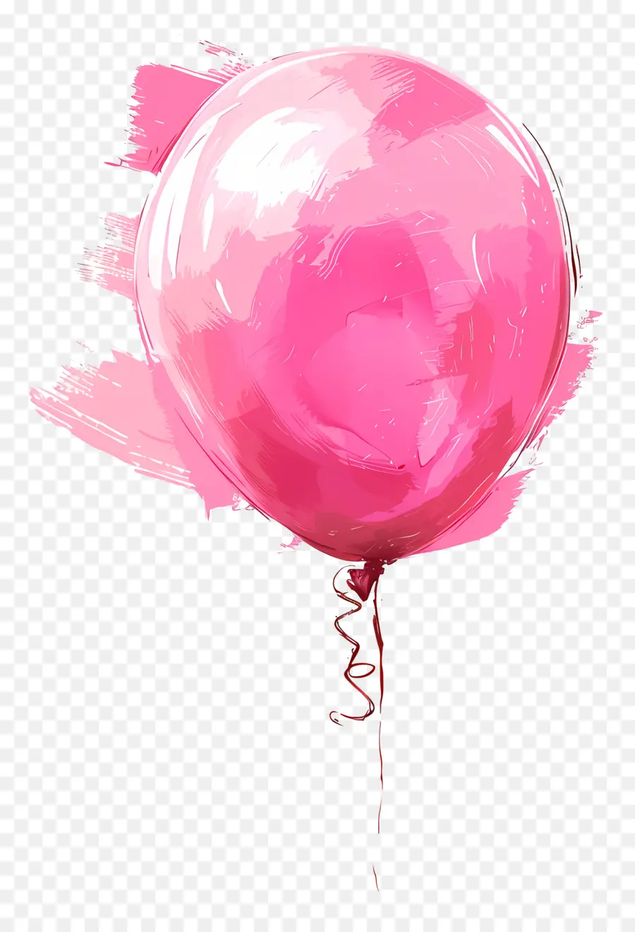Balão Cor De Rosa，O Paint Splatter PNG