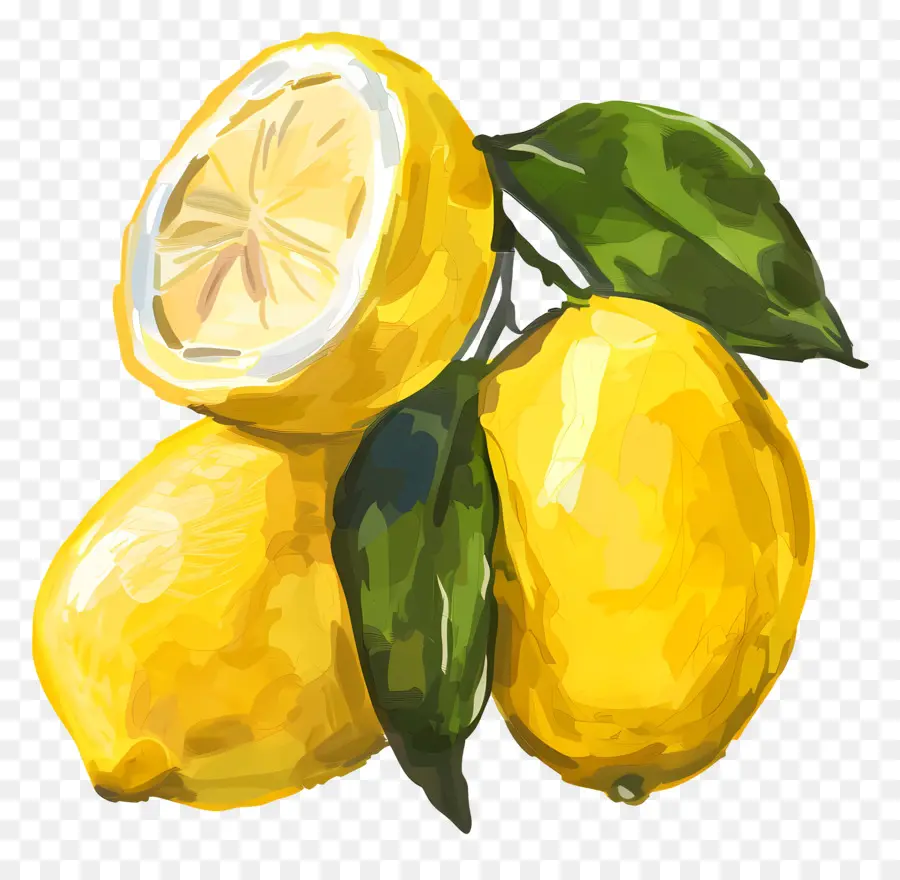 Limões，Amarelo PNG