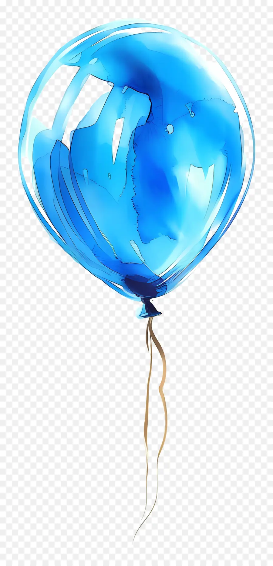 Balão Azul，O Desenho Intrincado PNG