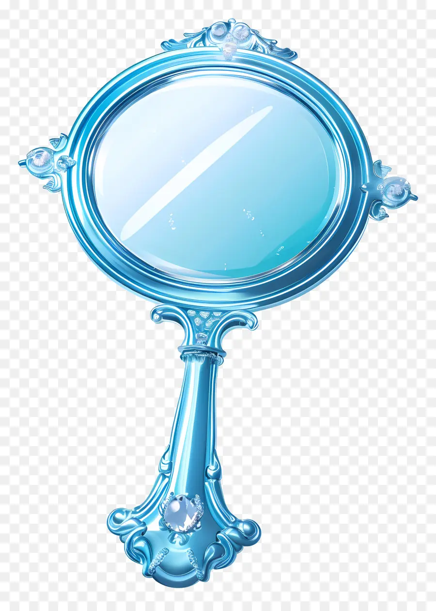 Espelho Azul，Decorações Ornamentadas PNG