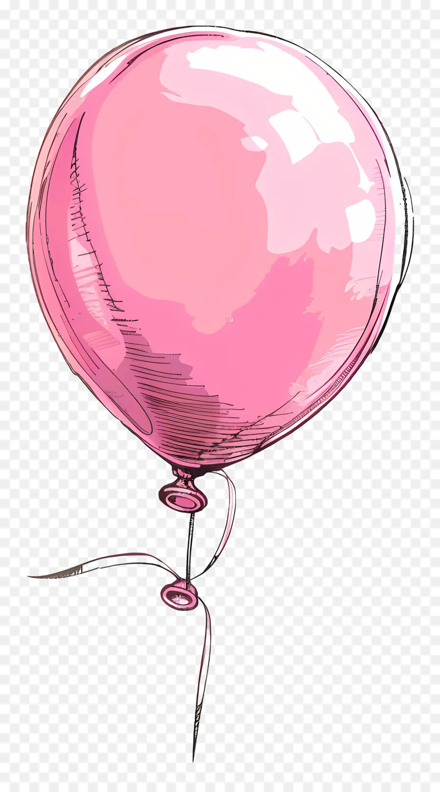 Balão Cor De Rosa，Esvaziado PNG