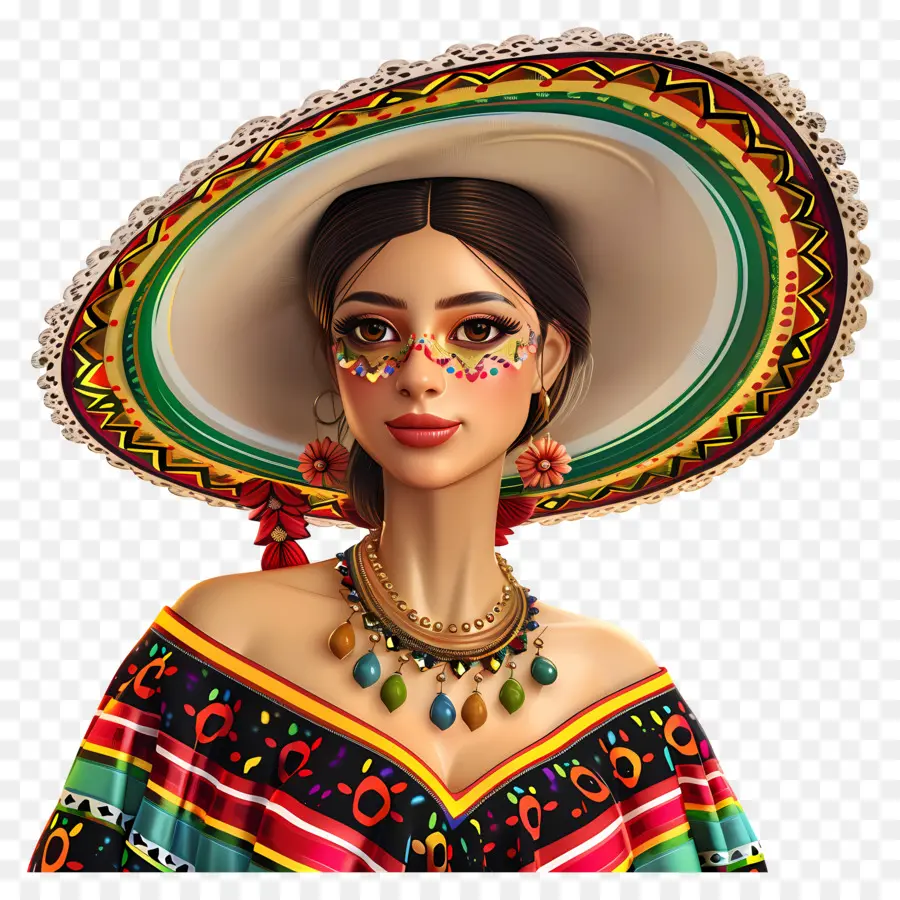 Cinco De Mayo，Mexicano Vestido PNG