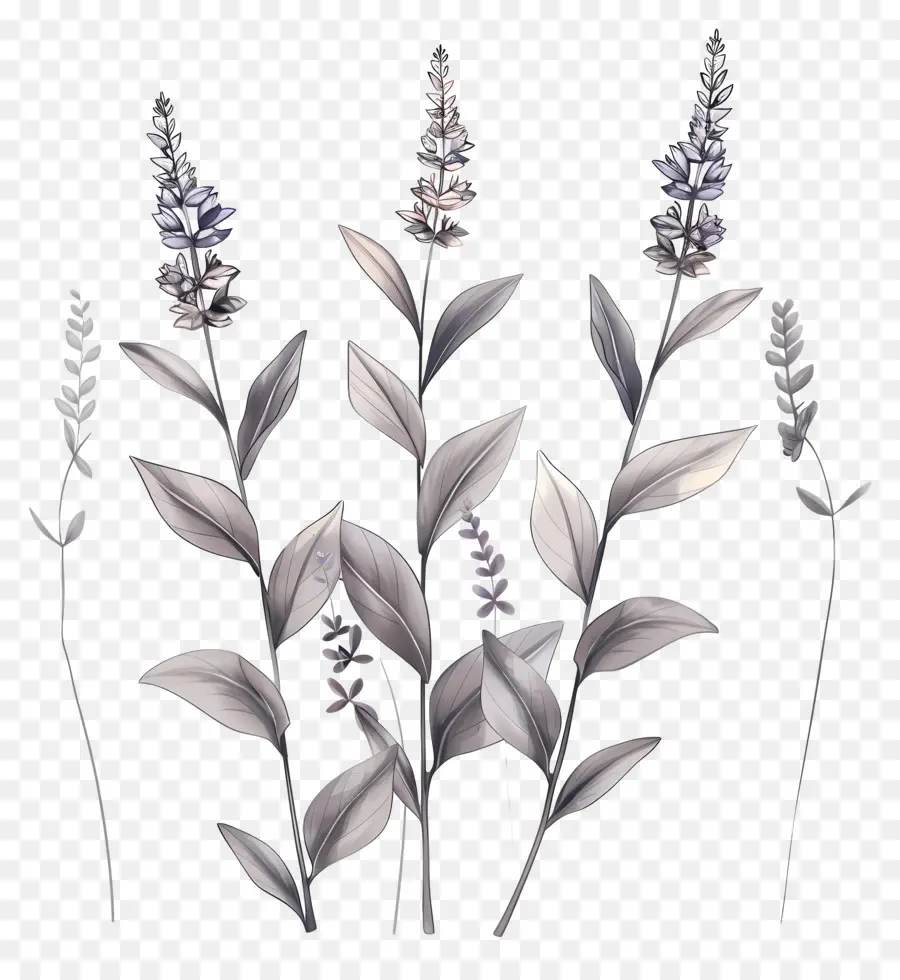 Plantas De Ervas，Lilás Branco PNG