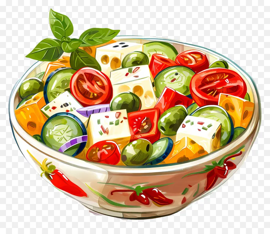 Salada De Queijo，Legumes Grelhados PNG