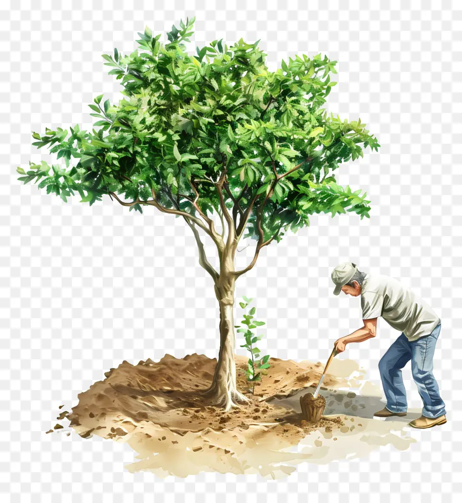 Plantio De árvores，Jardinagem PNG