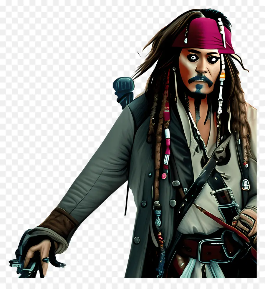 O Capitão Jack Sparrow，Pirata PNG