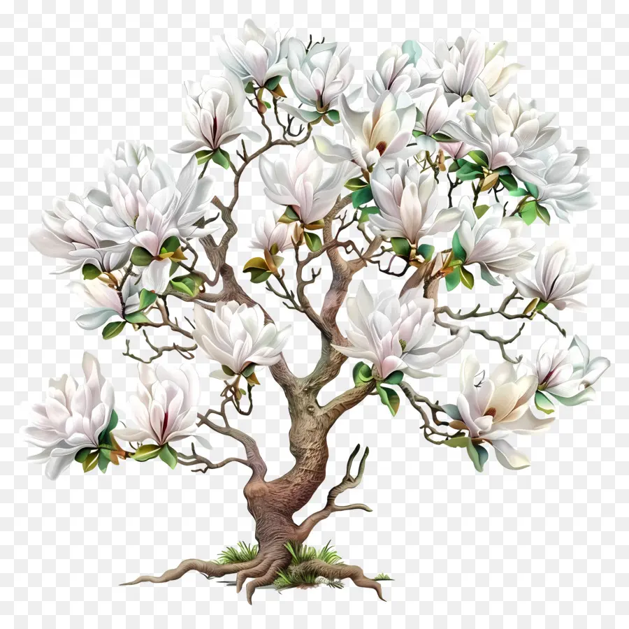 Magnólia，Flores Brancas PNG
