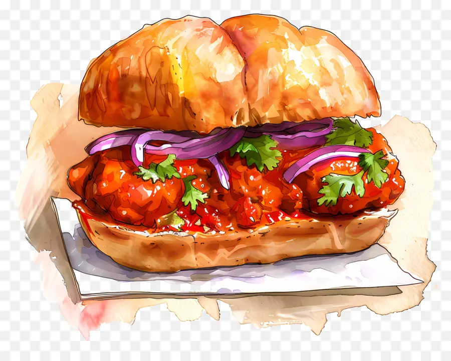 Vada Pav，Sanduíche PNG