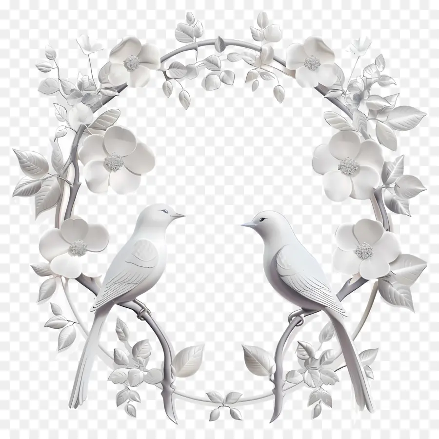 Decoração De Casamento，Pomba Branca PNG