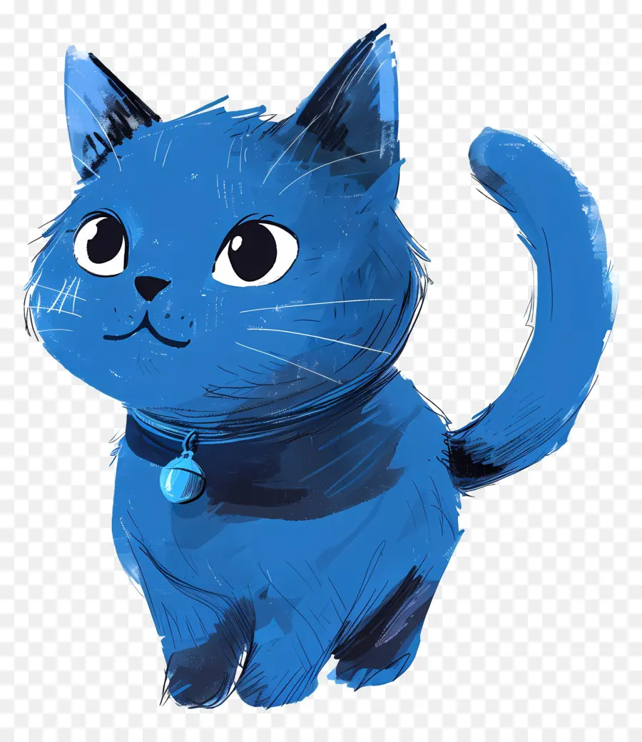 O Gato Azul，Gato Dos Desenhos Animados PNG