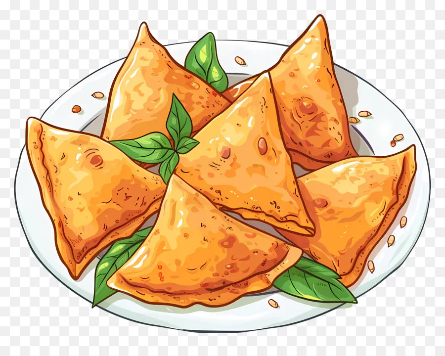 Comida Samosa，Tandoori I PNG