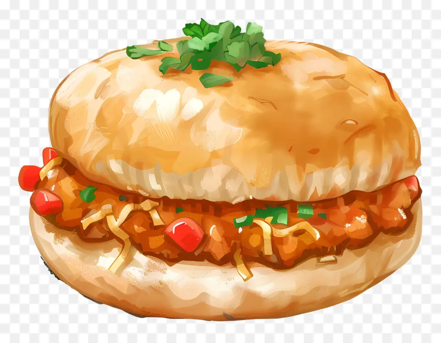 Vada Pav，Hamburger PNG