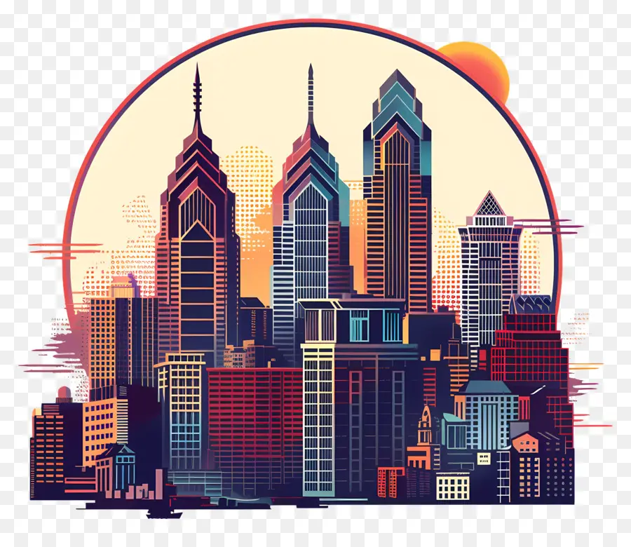 Philly Skyline，Horizonte PNG