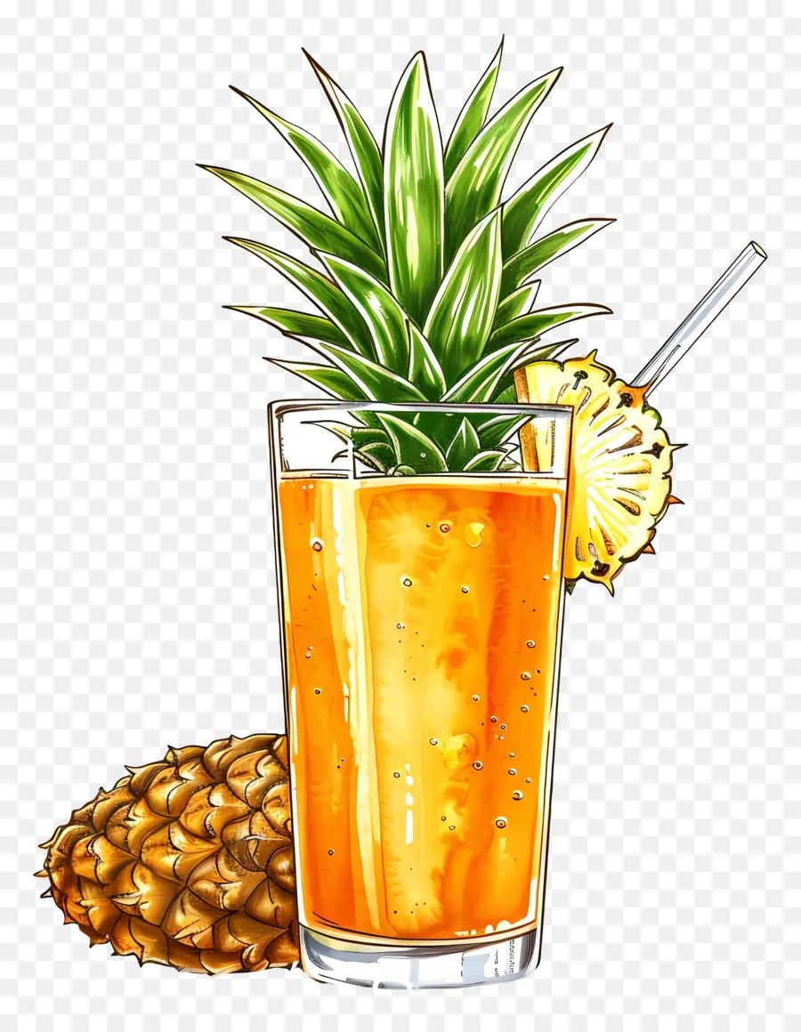 Pinapple Suco，Suco De Abacaxi PNG