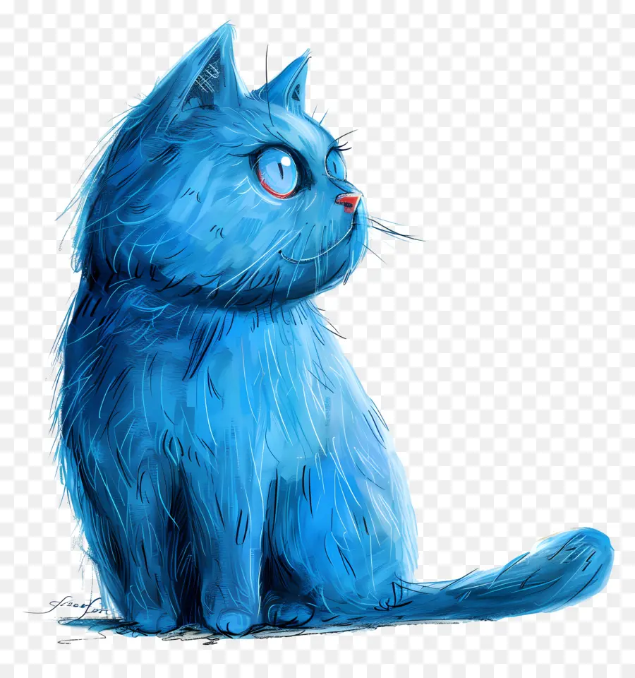 O Gato Azul，Cauda Felpuda PNG