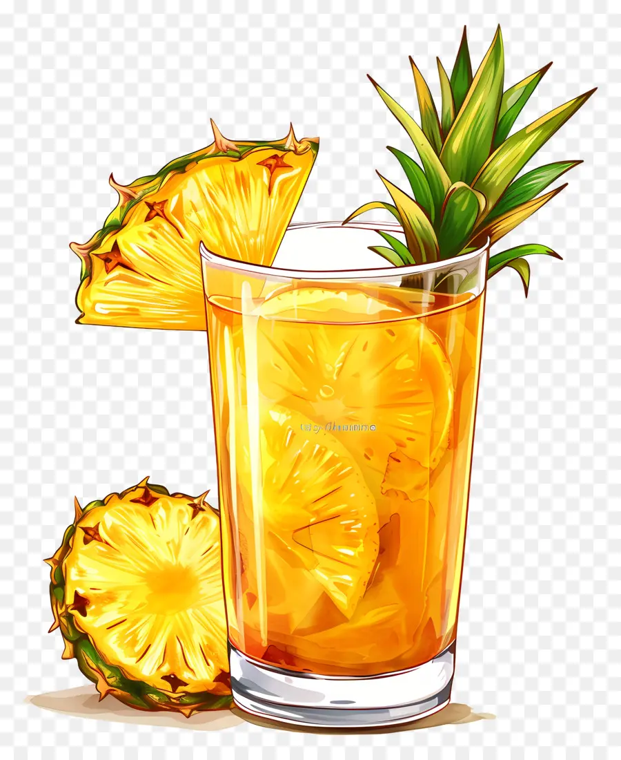 Pinapple Suco，Cocktail PNG