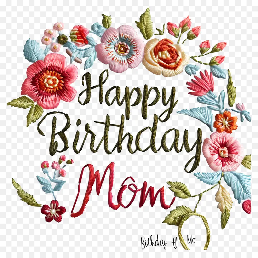 Feliz Aniversário Mãe，Coroa De Flores PNG