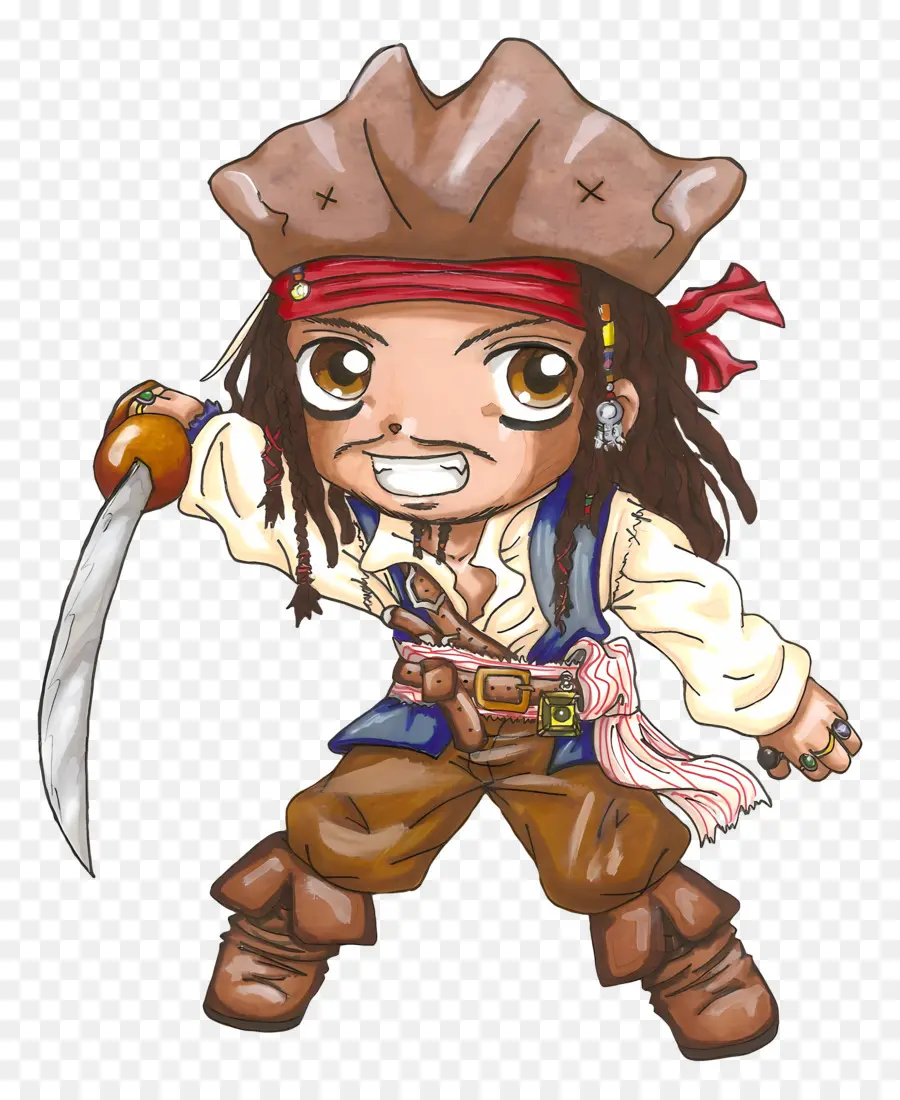 O Capitão Jack Sparrow，Pirata PNG