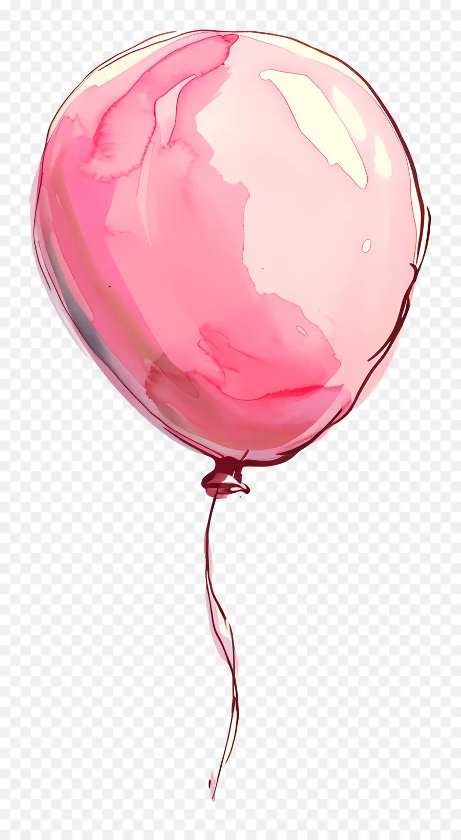 Balão Cor De Rosa，Desenho De Coração PNG