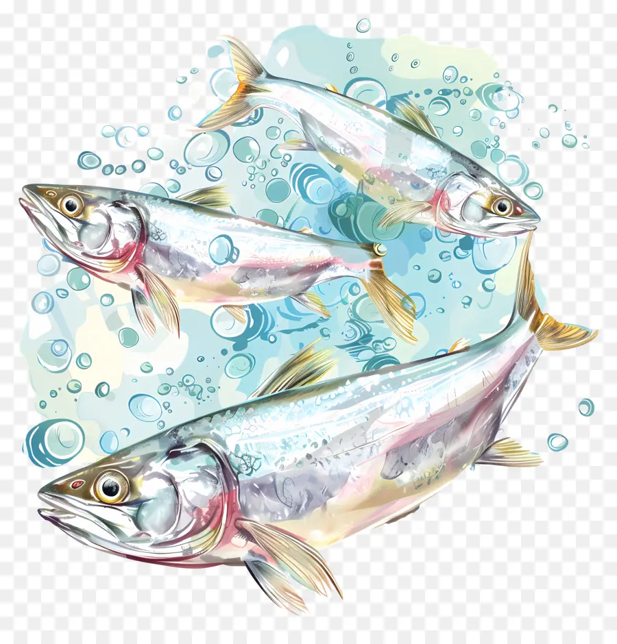 Anchovas，Salmon Fish PNG