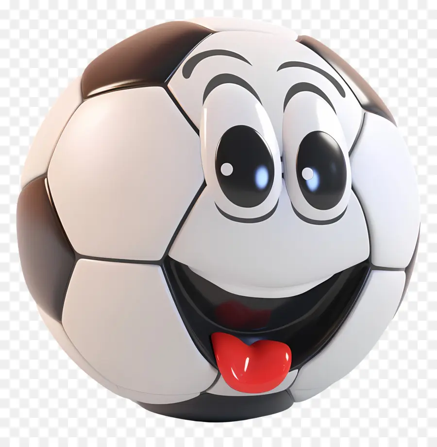 Bola De Desenho Animado 3d，Bola De Futebol Sorridente PNG