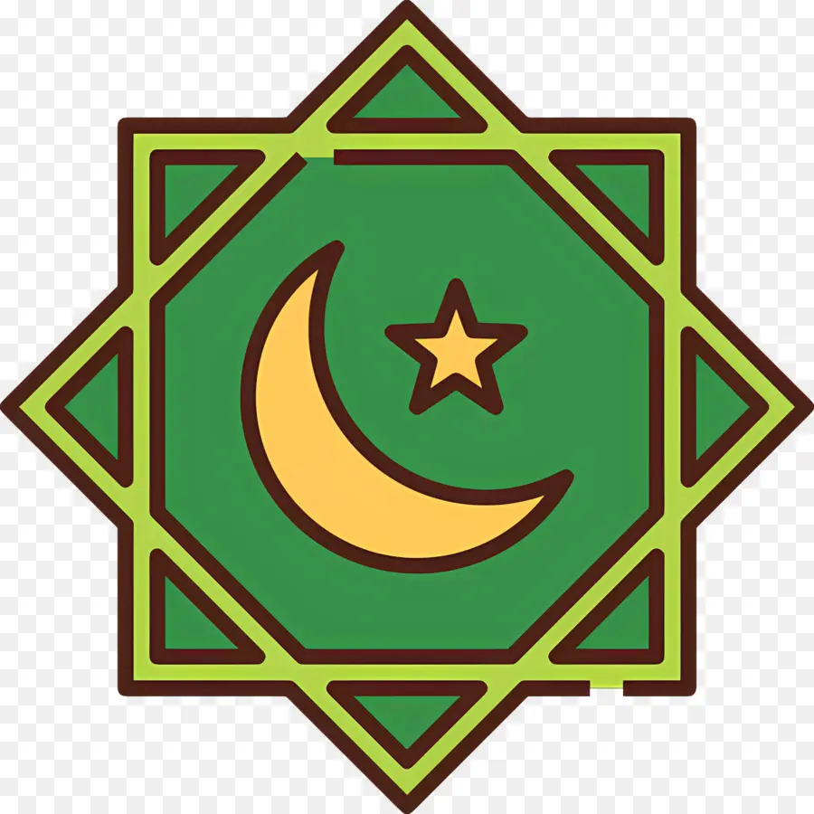 Da Estrela E Do Crescente，Estrela Islâmica PNG