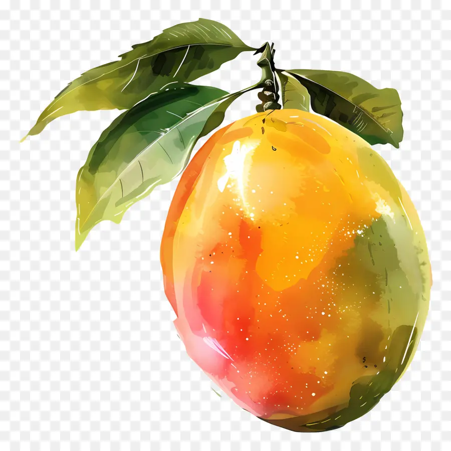 Mango Fruit，Pintura Em Aquarela PNG