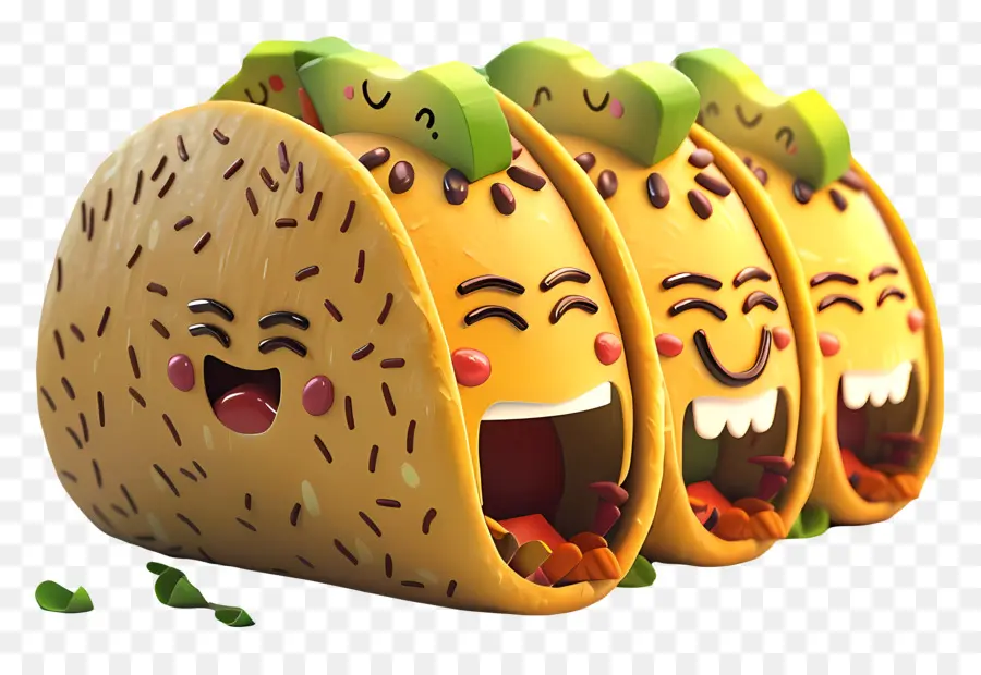 Comida De Desenho Animado 3d，Tacos PNG