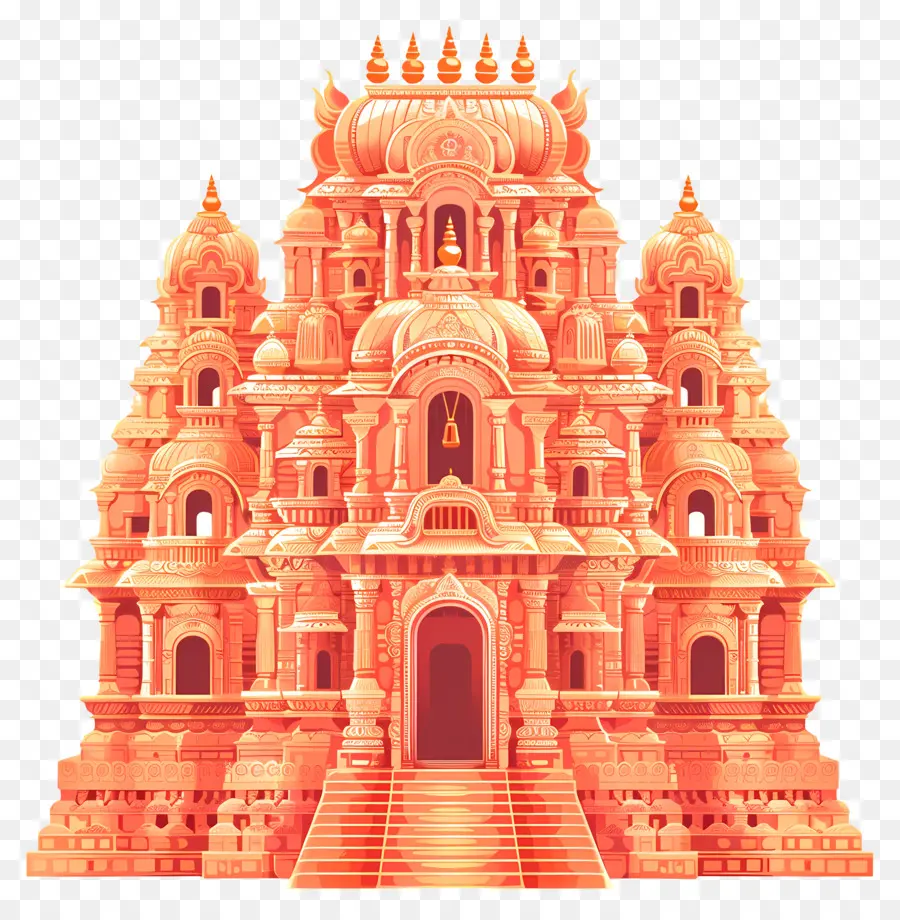 Ram Mandir，Templo Ornamentado PNG