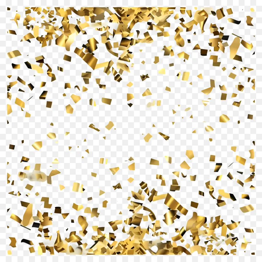 Ouro Confete，Black Background PNG