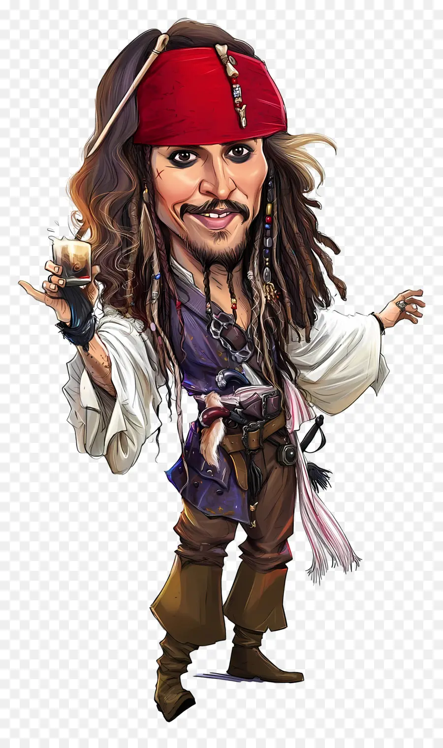 O Capitão Jack Sparrow，Pirata PNG