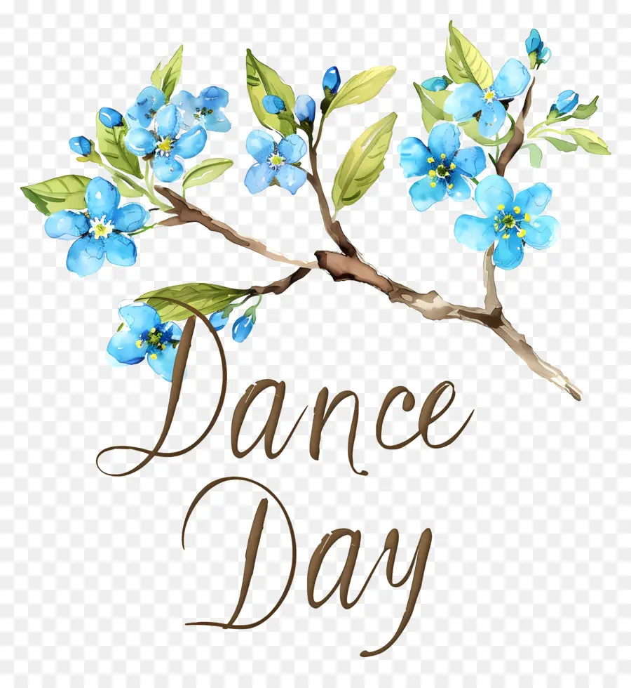 Dia Mundial Da Dança，Flores Azuis PNG