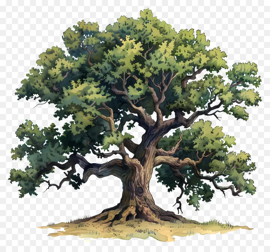 Oak Tree，árvore De Pintura PNG