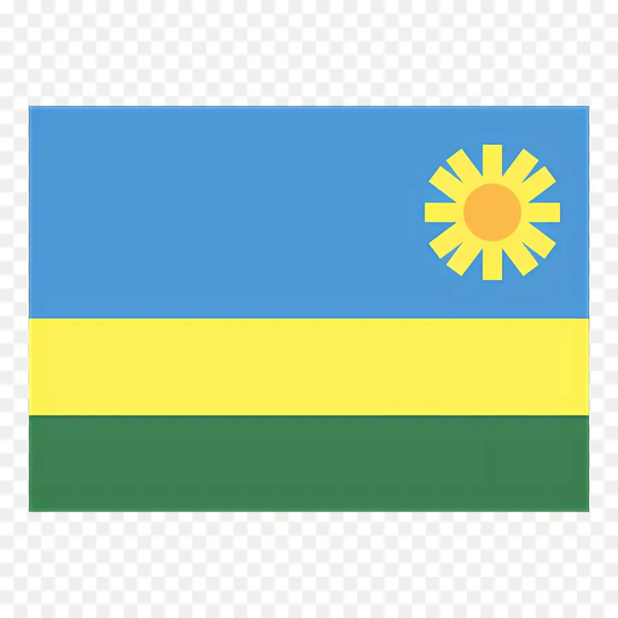 Bandeira De Ruanda，Bandeira Amarela E Azul PNG