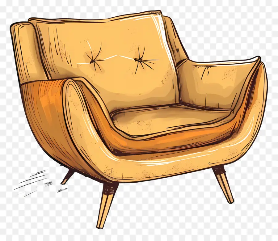 único Sofa，Poltrona Vintage PNG