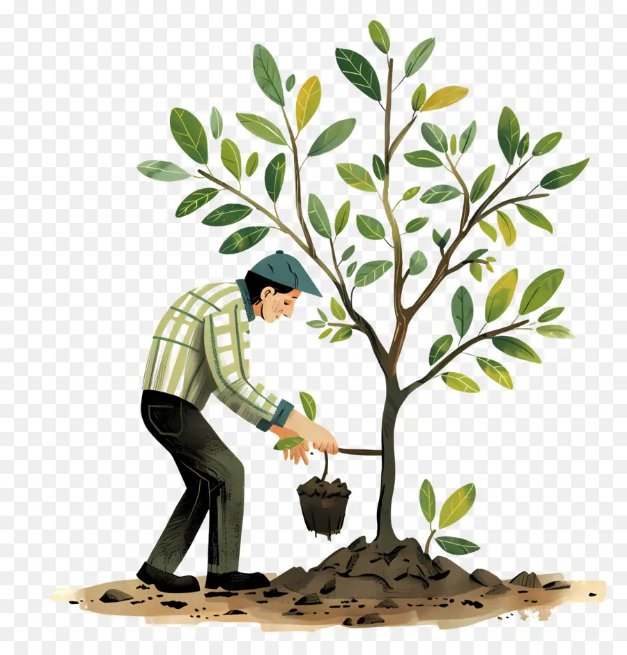 Plantio De árvores，Jardinagem PNG