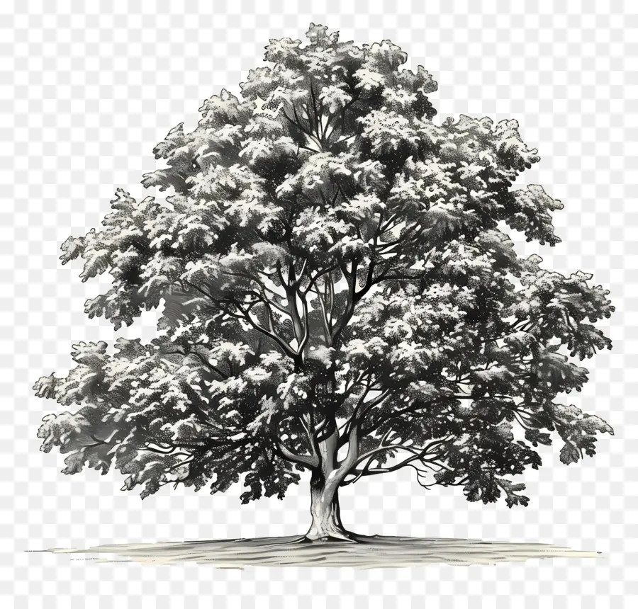 Hickory Tree，árvore De Folhas Secas PNG