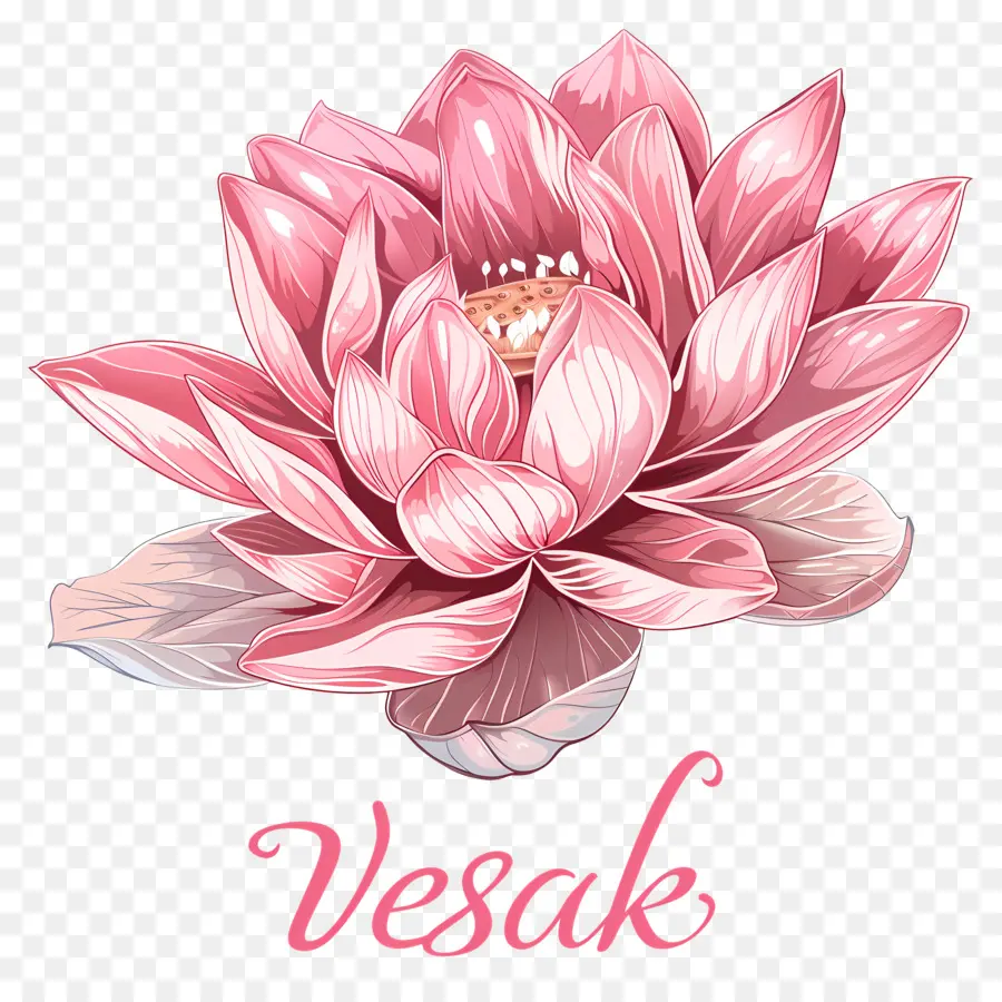 Dia De Vesak，Lótus Rosa PNG