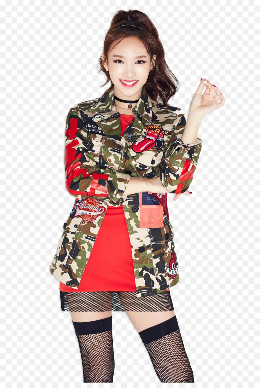 Duas Vezes，Mulher Com Jaqueta Camuflada PNG