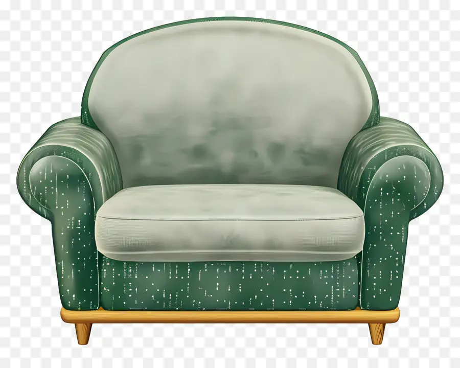 único Sofa，Poltrona Verde PNG