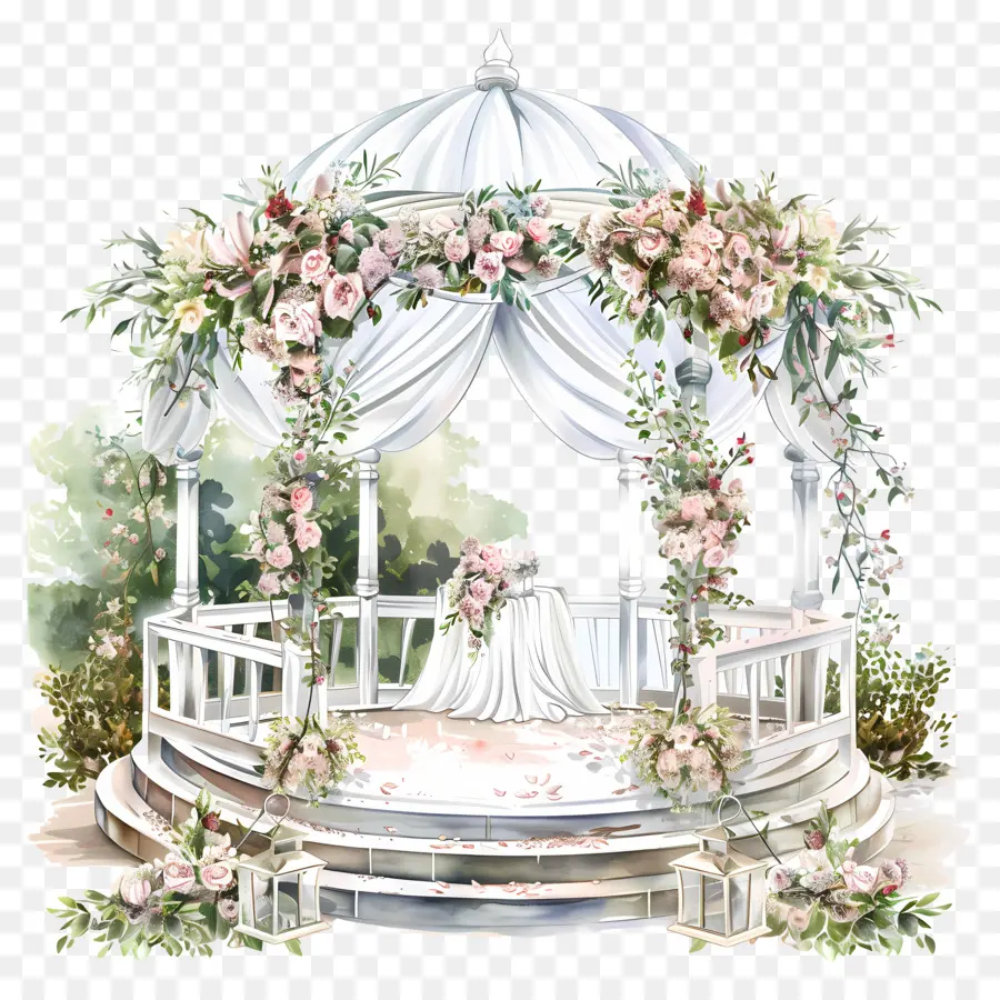 Casamento Ao Ar Livre，Gazebo De Casamento PNG