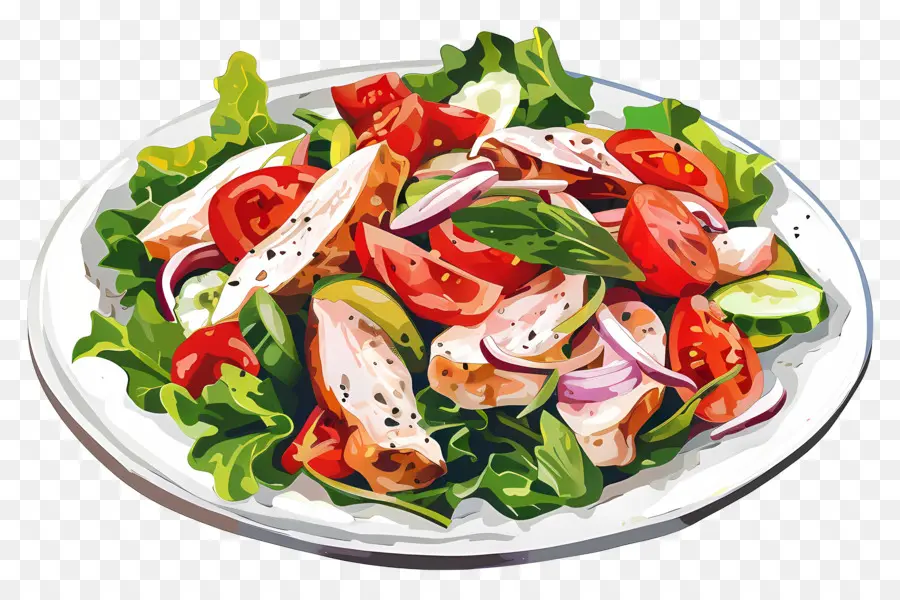 Salada De Frango，Alimentação Saudável PNG