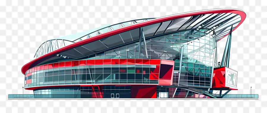 A Emirates Stadium，Arquitetura Futurista PNG