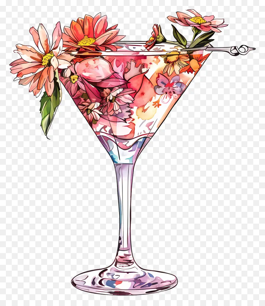 Bebida Pumptini，Vidro De Martini Rosa PNG