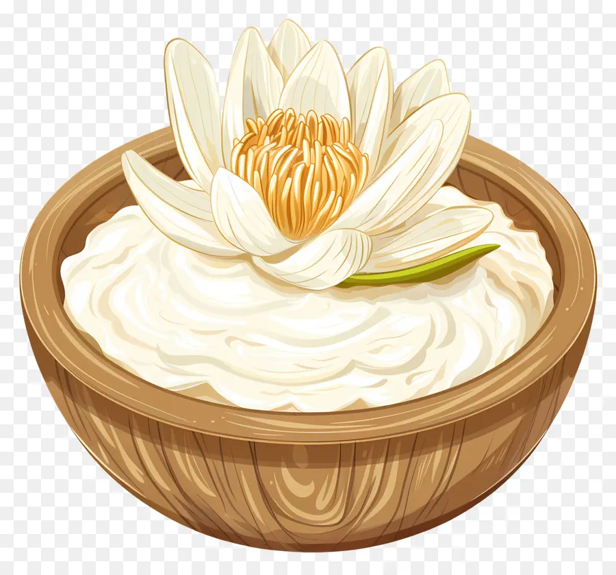 Coalhada，Flor Em Creme PNG