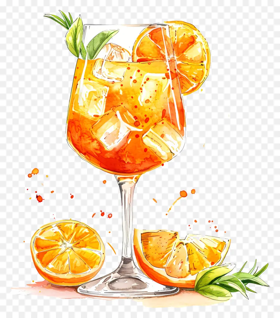 Hugo Spritz Drink，Suco De Laranja PNG