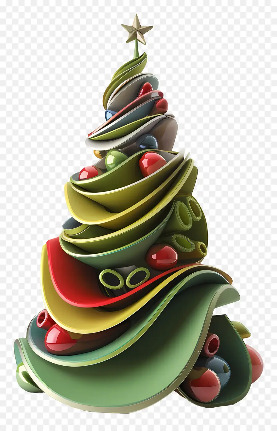 árvore De Natal，Enfeites De Papel PNG