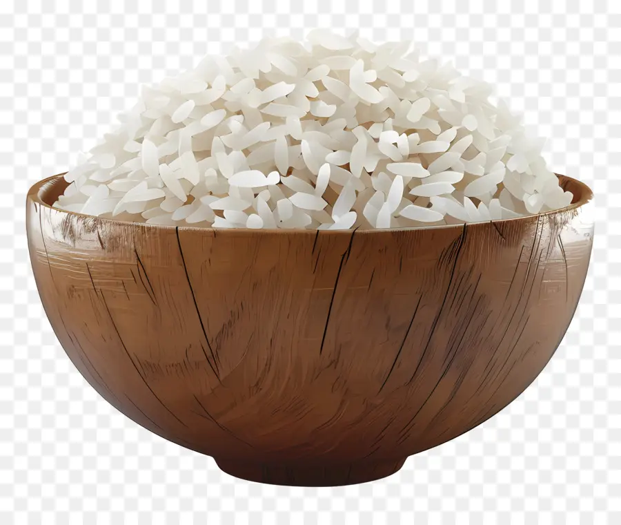 Arroz，Tigela De Madeira PNG