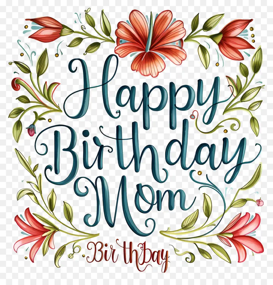 Feliz Aniversário Mãe，Cartão De Aniversário PNG