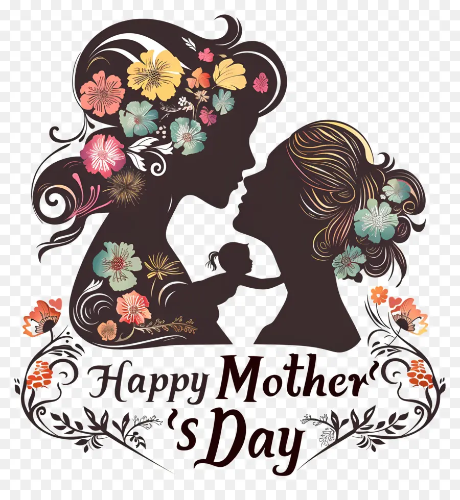 Feliz Dia Das Mães，Mãe E Filha PNG
